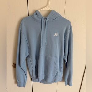 Nike Men's Light Blue Pullover Hoodie, Size Small